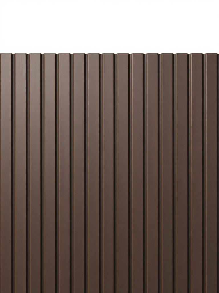 Painel ripado WPC na cor Café