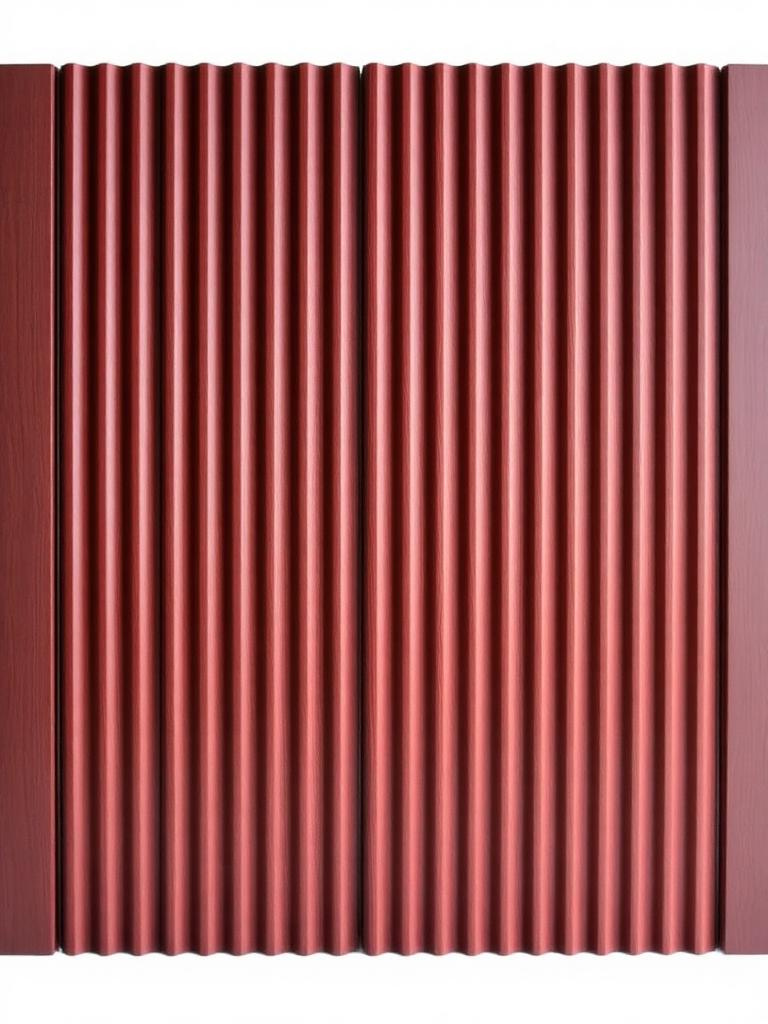 Painel ripado WPC na cor Mogno Imperial